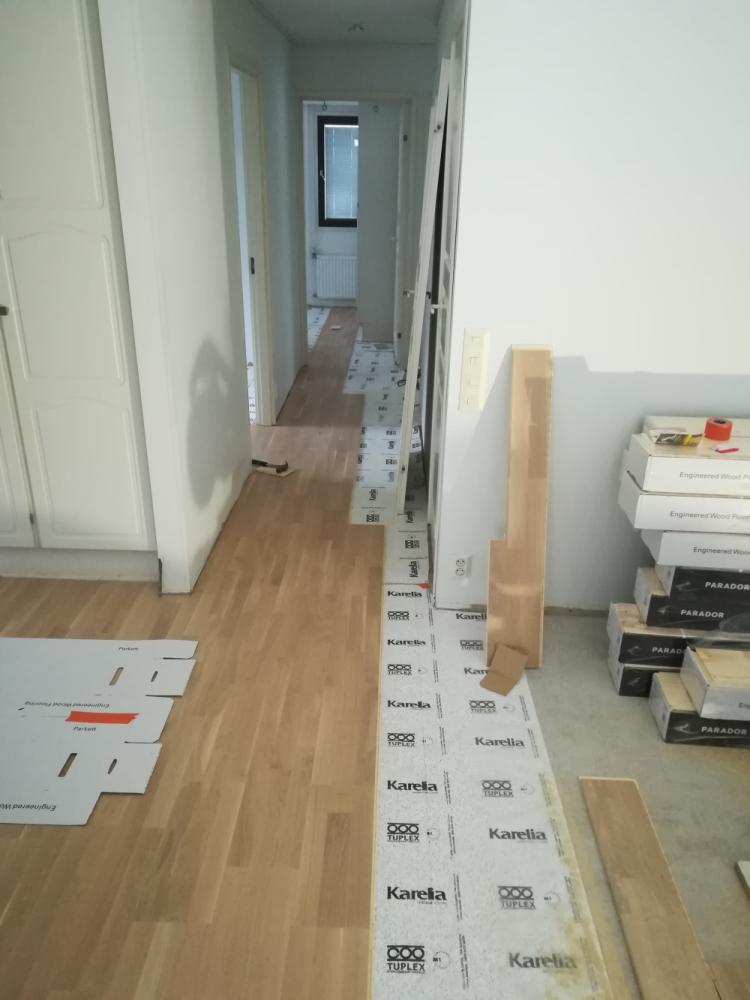 Parketin asennus, kuva 6